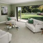 What colour carpet goes with green walls