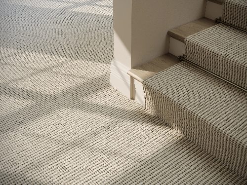 Beige Carpet Wool Linen N Wool Cream Hallway Cameo WL775 Large