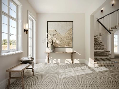 Carpets in Headcorn Wool Linen N Wool Cream Hallway WL775 Large